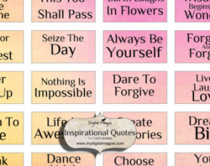 domino images - inspirational words - quotes digital collage sheet for ...
