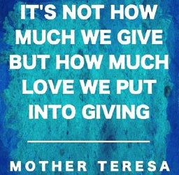 inspirational giving mother teresa quote