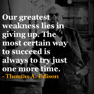 Thomas A. Edison inspirational quotes