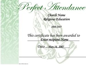 Perfect attendance certificates Express Projects