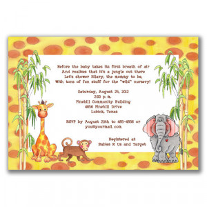 safari baby shower invitation ideal for a safari jungle zoo animal ...