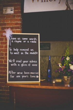 cute little saying to put by guest book! this is from a wedding at via ...