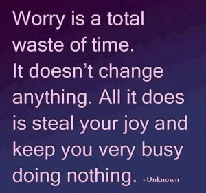 Try not to worry