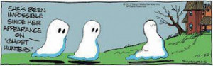 Stuck up Ghost Hunters Halloween ghost cartoon