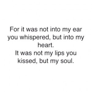 beautiful quotes, black, crush, ear, kiss, lips, love, love quotes ...