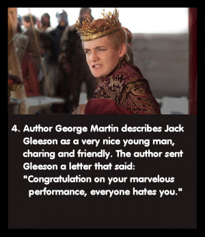 George R.R. Martin describe a Jack Gleeson (Jeoffrey) como un chico ...