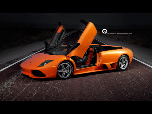 Papel de parede 'Lamborghini laranja'