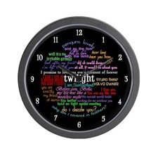 Twilight Quotes Wall Clock for