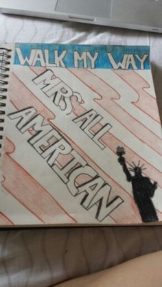 Mrs. All American lyric drawing. @Maranda Stone