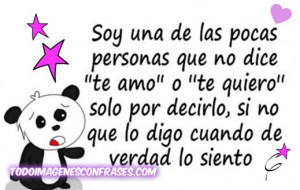 Imágenes con frases: Digo te amo cuando lo siento