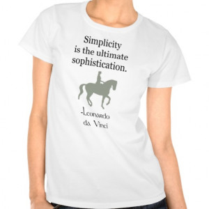 Simplicity Quote With Dressage Horse T-shirt