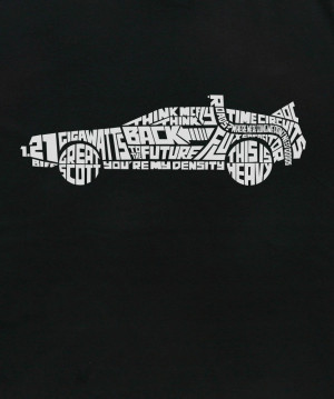 Women DeLorean Quotes T-Shirt Logo
