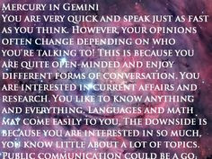 Mercury in Gemini - like to know anything and everything