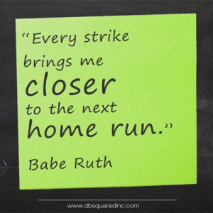 motivational quotes babe ruth home run