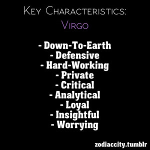 Virgo key characteristics...