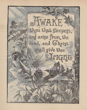 Arise From The Dead-Awake Thou That Sleepest-Bible Quote-1800's ...