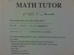 Creative Math Tutor - Does Math Make You Want To Flip Tables?