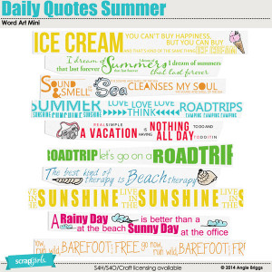 daily quotes summer word art mini a summer inspired layout using daily ...