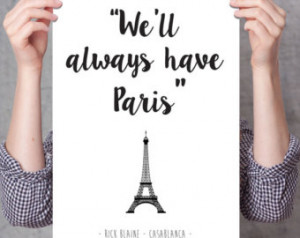 ... || Minimalist Poster || Paris Quotes || Rick Blaine Michael Curtiz