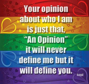 Opinions define who are as a person