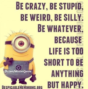be crazy be stupid be crazy be stupid be weird be silly be whatever ...