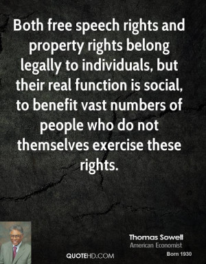 Both free speech rights and property rights belong legally to ...