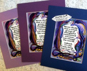 Never Doubt MARGARET MEAD Inspirational Quote Motivational Print ...