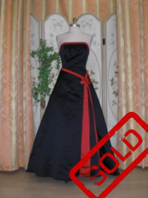 Abendkleid elegant Schwarz Rot Chou Chou Gr. 38