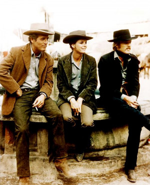 ... and Robert Redford on the set of Butch Cassidy and the Sundance Kid