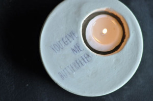 When they are completely dry, drop in a votive, turn off the lights ...