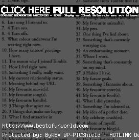 50 random facts about me tag questions 50 random facts about me tag ...