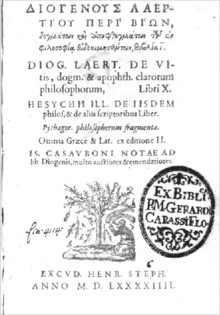 The Lives and Opinions of Eminent Philosophers , by Diogenes Laërtius ...