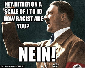 ... on a scale of 1 to 10 how racist are you? NEiN! Angry Hitler Quotes