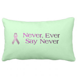 Breast Cancer Quote Throw Pillow