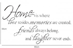 Sticker Family Quotes Lettering Wall Decals Saying Pharses in Black ...