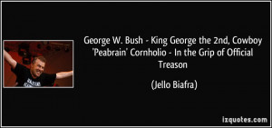 ... Peabrain' Cornholio - In the Grip of Official Treason - Jello Biafra