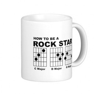 Rock Star Guitar Chord Funny Mug Humor