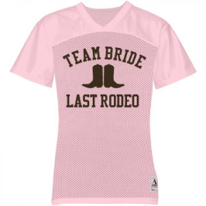 team bride last rodeo junior fit augusta replica football jersey