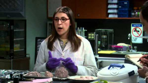 Mayim Bialik as Dr. Amy Farrah Fowler in the Big Bang Theory