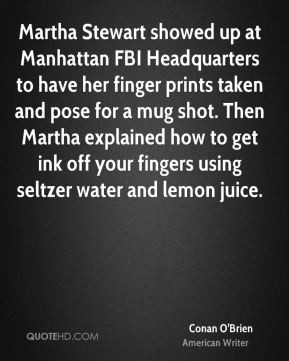 Martha Stewart showed up at Manhattan FBI Headquarters to have her ...