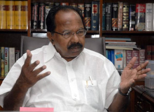Union Law and Justice Minister Veerappa Moily. File Photo: Shanker ...