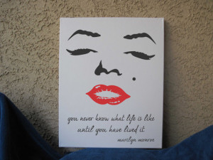 ... of Marilyn Monroe Quotes Hand Painted Wall Art Canvas Typography
