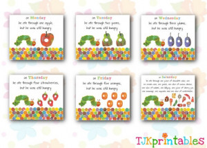 The Very Hungry Caterpillar Food Labels 