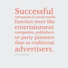 How successful companies function in social media. Quote via @Erik ...