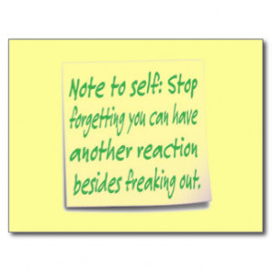 Funny Note to Self Postcard