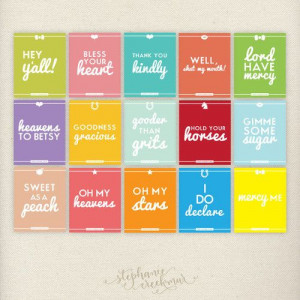 Southern Sayings: Pick 3 - 8 x 10 Sweet Southern Charm Prints