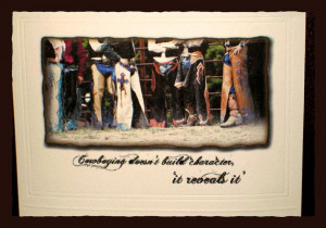 Cowboy Chaps Thank You with Inside Quote-Inspirational Gift Bull Rider ...