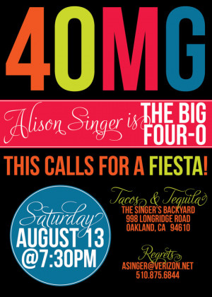 3OMG - 30th 40th or 50th Birthday Party Invitation - Printable