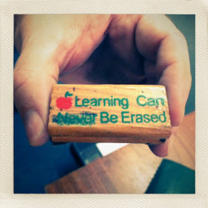 Awww, a cute little eraser . . . wait, is that supposed to be ironic ...