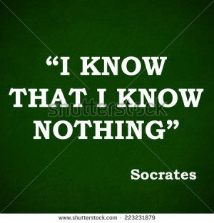 Famous saying of the ancient Greek philosopher Socrates - stock photo